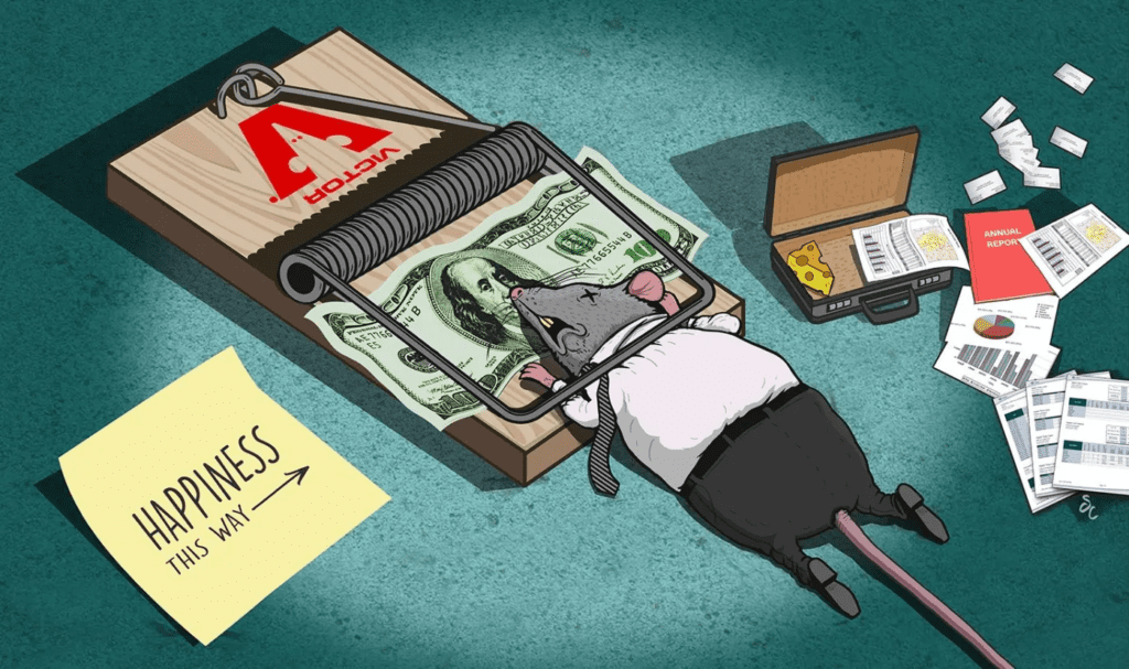 Πως η ταινία “Happiness” (Ευτυχία) του Steve Cutts, επιβάλλει μια αναθεώρηση των πρέπει μας στην σύγχρονη κοινωνία. Happiness